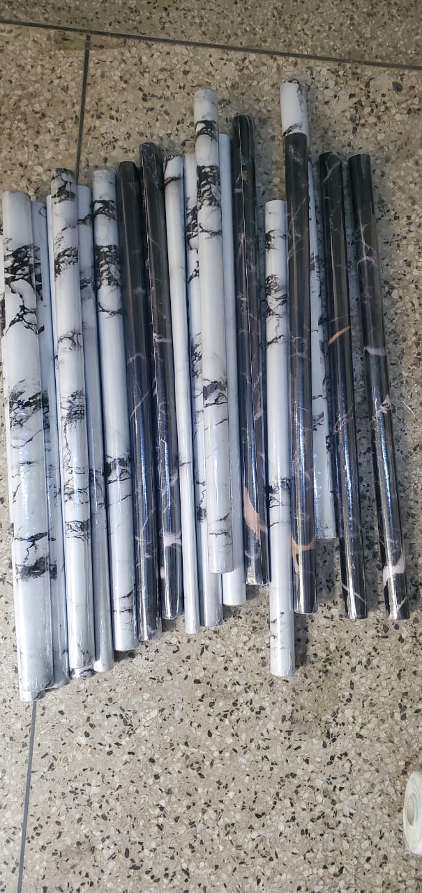 Adhesive marble contact paper